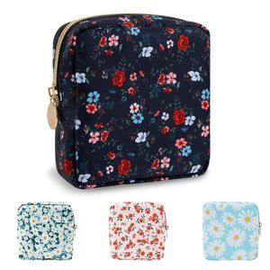 Waterproof Mini Floral Makeup Bag Pouch For Purse,nylon Flower Cosmetic Travel👌